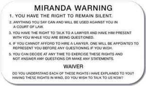 Miranda Rights For DUI Stops in Lynnwood, Washington